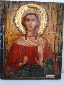 Saint St Argyri, Argyro Argyre the Neomartyr of Proussa Icon-Greek Handmade Icons - Vanas Collection