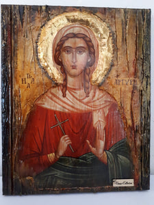 Saint St Argyri, Argyro Argyre the Neomartyr of Proussa Icon-Greek Handmade Icons - Vanas Collection