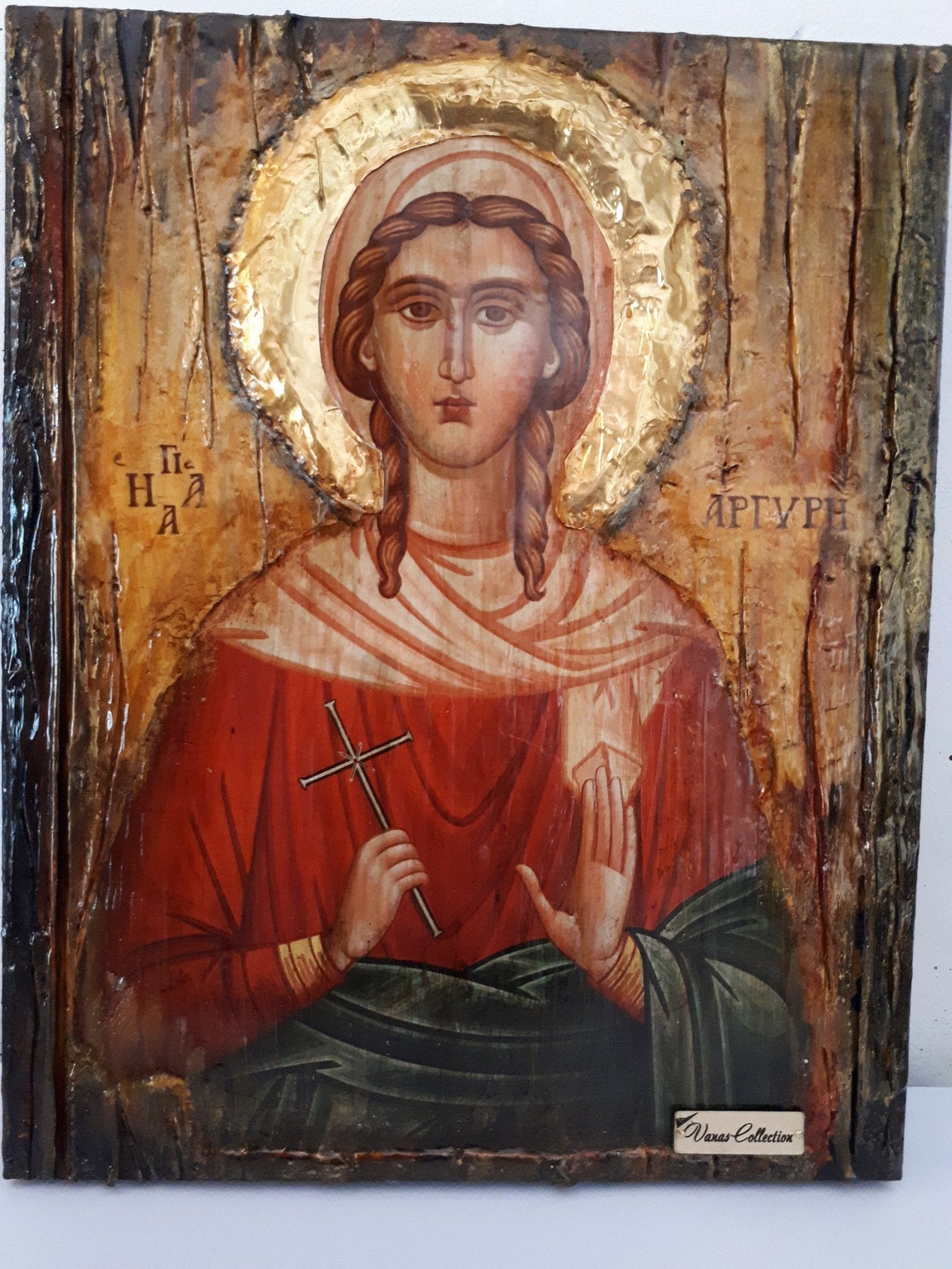Saint St Argyri, Argyro Argyre the Neomartyr of Proussa Icon-Greek Handmade Icons - Vanas Collection