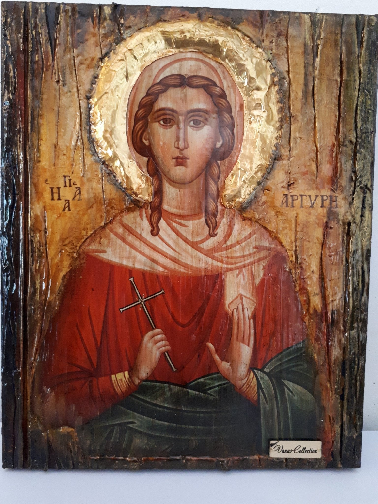 Saint St Argyri, Argyro Argyre the Neomartyr of Proussa Icon-Greek Handmade Icons - Vanas Collection