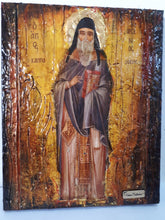 Load image into Gallery viewer, Saint St. Arsenios Icon Russian Greek Byzantine Christian Icons Handmade on Wood - Vanas Collection