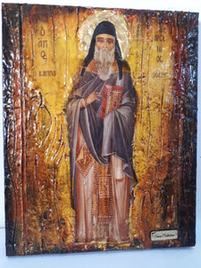 Saint St. Arsenios Icon Russian Greek Byzantine Christian Icons Handmade on Wood - Vanas Collection