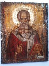 Laden Sie das Bild in den Galerie-Viewer, Saint St. Athanasious Athanasios Icon, Greek Byzantine Christian Handmade Icons - Vanas Collection
