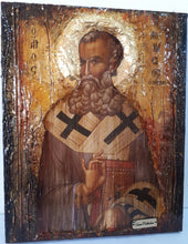 Load image into Gallery viewer, Saint St. Athanasious Athanasios Icon, Greek Byzantine Christian Icons on Wood - Vanas Collection