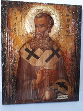 Load image into Gallery viewer, Saint St. Athanasious Athanasios Icon, Greek Byzantine Christian Icons on Wood - Vanas Collection