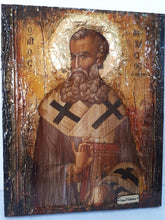 Laden Sie das Bild in den Galerie-Viewer, Saint St. Athanasious Athanasios Icon, Greek Byzantine Christian Icons on Wood - Vanas Collection