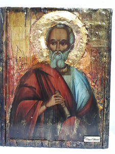 Saint St Athinagoras Icon- Greek-Russian Handmade Orthodox Icons 25X20X2 cm - Vanas Collection