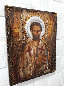 Saint St Barnavas Varnavas Barnabas the Apostle-Handmade Orthodox Christian Icon - Vanas Collection