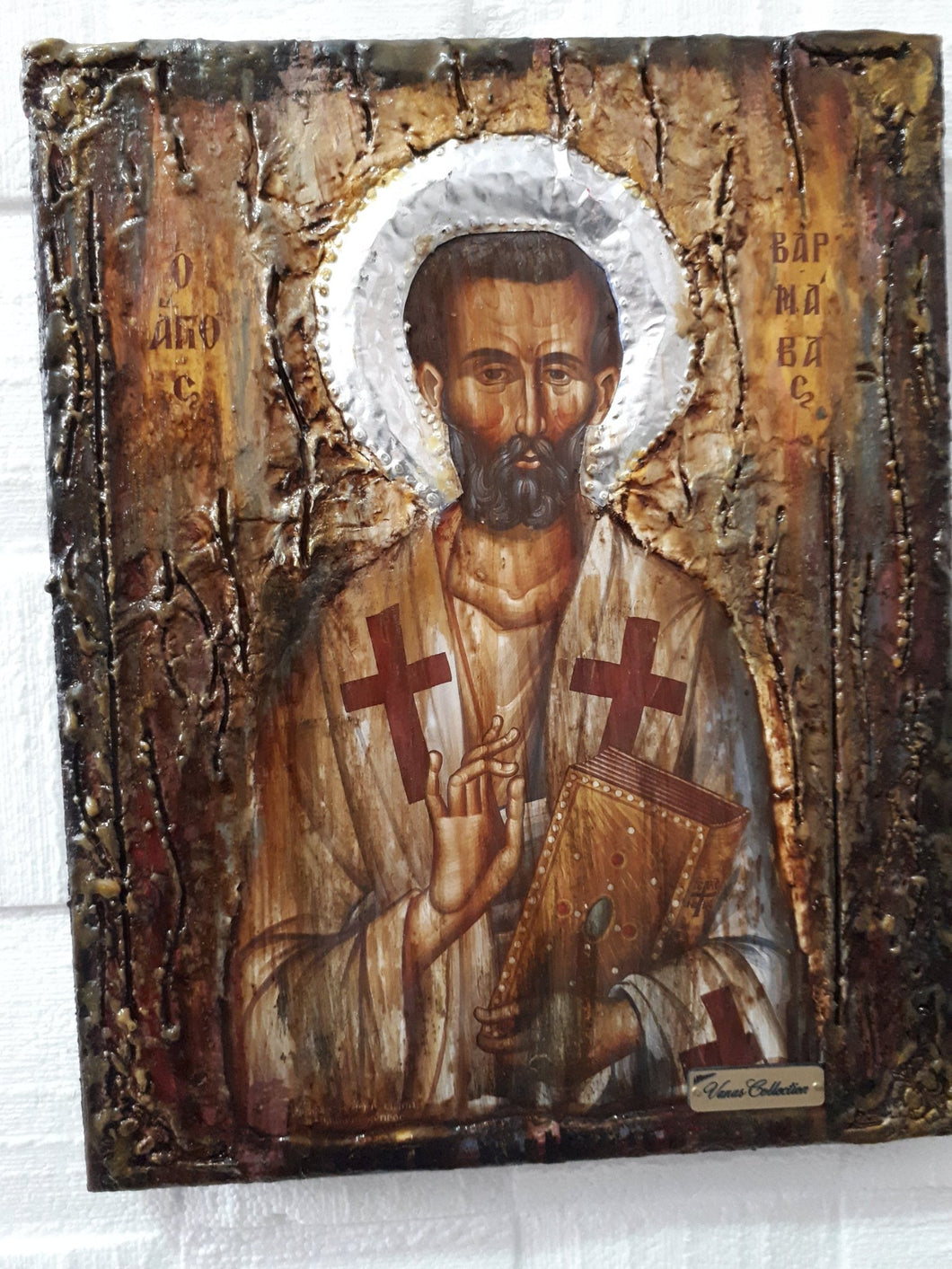 Saint St Barnavas Varnavas Barnabas the Apostle-Handmade Orthodox Christian Icon - Vanas Collection