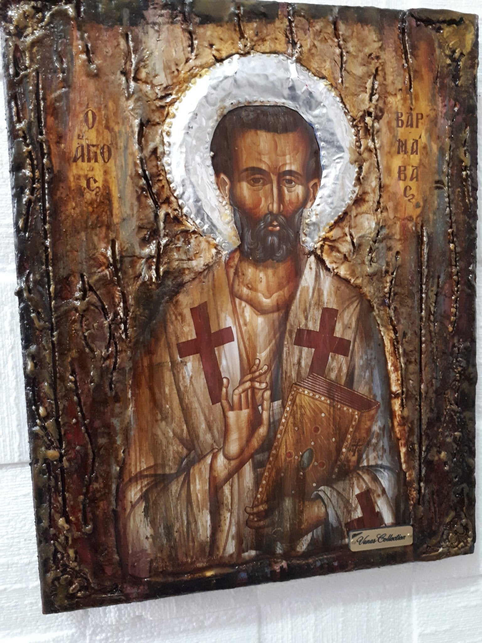Saint St Barnavas Varnavas Barnabas the Apostle-Handmade Orthodox Christian Icon - Vanas Collection