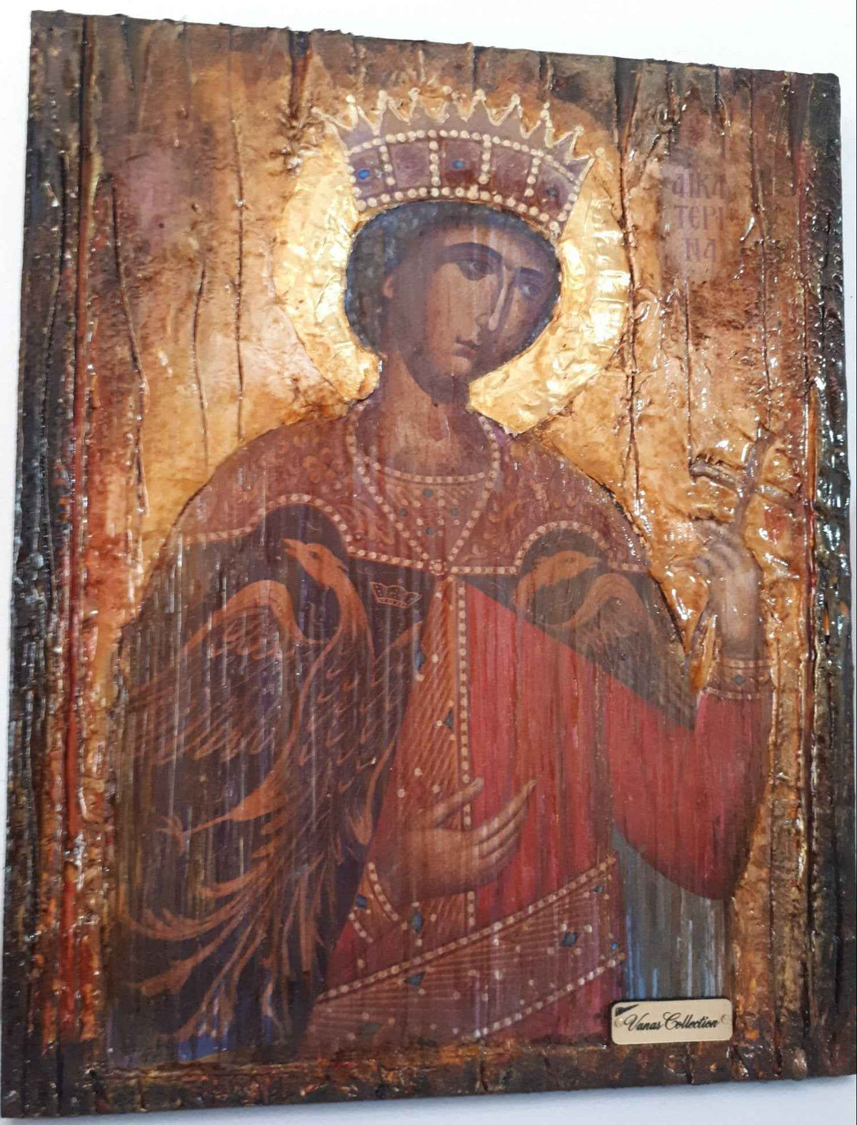 Saint St Catherine Icon - Greek Russian Orthodox Byzantine Handmade Icons - Vanas Collection