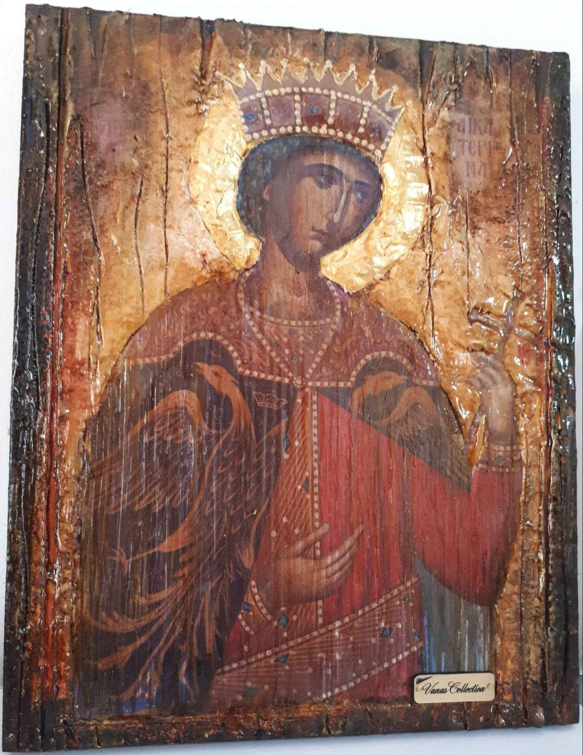 Saint St Catherine Icon - Greek Russian Orthodox Byzantine Handmade Icons - Vanas Collection