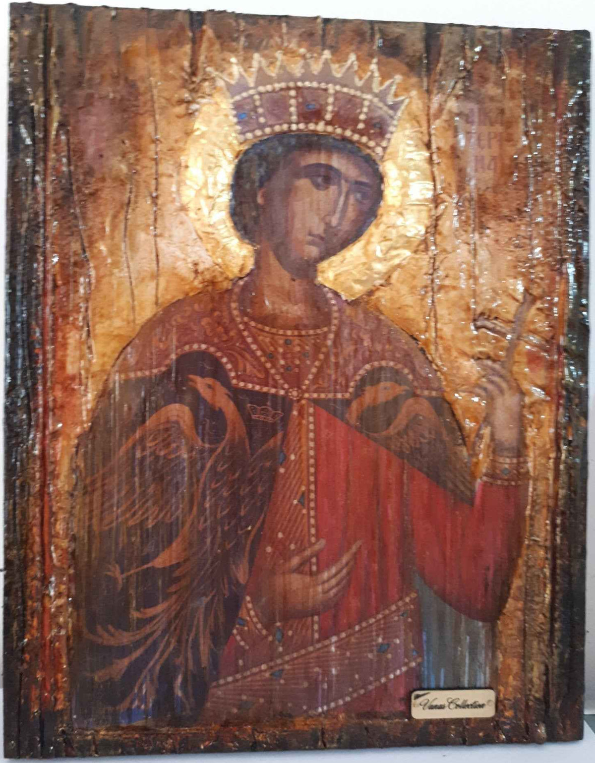 Saint St Catherine Icon - Greek Russian Orthodox Byzantine Handmade Icons - Vanas Collection