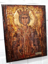 Load image into Gallery viewer, Saint St Catherine Icon - Greek Russian Orthodox Byzantine Icon- Antique Style - Vanas Collection