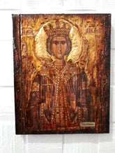 Load image into Gallery viewer, Saint St Catherine Icon - Greek Russian Orthodox Byzantine Icon- Antique Style - Vanas Collection