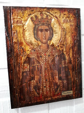 Load image into Gallery viewer, Saint St Catherine Icon - Greek Russian Orthodox Byzantine Icon- Antique Style - Vanas Collection
