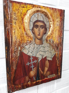 Saint St. Christina the Martyr-Greek Russian Orthodox Byzantine Antique Icons - Vanas Collection