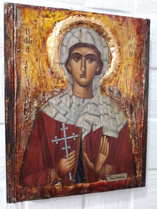 Saint St. Christina the Martyr-Greek Russian Orthodox Byzantine Antique Icons - Vanas Collection