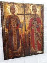 Load image into Gallery viewer, Saint St. Constantine the Great &amp; St.Helen Icon - Greek Orthodox Byzantine Icon - Vanas Collection