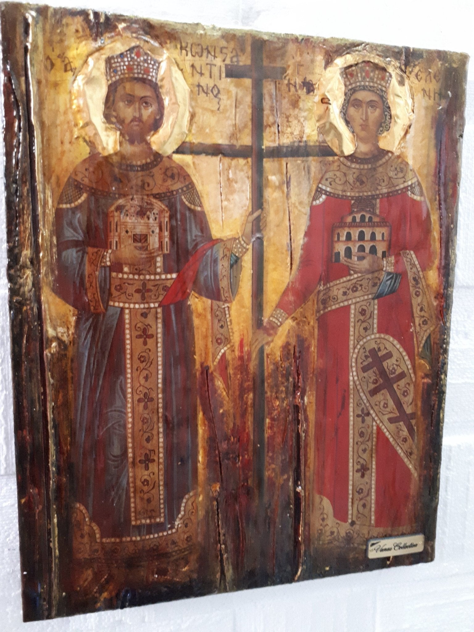 Saint St. Constantine the Great & St.Helen Icon - Greek Orthodox Byzantine Icon - Vanas Collection