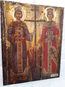 Saint St. Constantine the Great & St.Helen Icon - Greek Orthodox Byzantine Icon - Vanas Collection