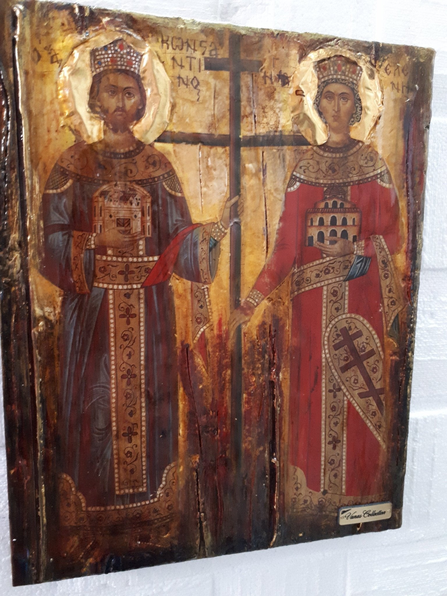 Saint St. Constantine the Great & St.Helen Icon - Greek Orthodox Byzantine Icon - Vanas Collection