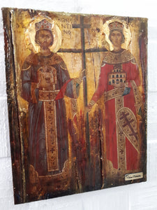 Saint St. Constantine the Great & St.Helen Icon - Greek Orthodox Byzantine Icon - Vanas Collection