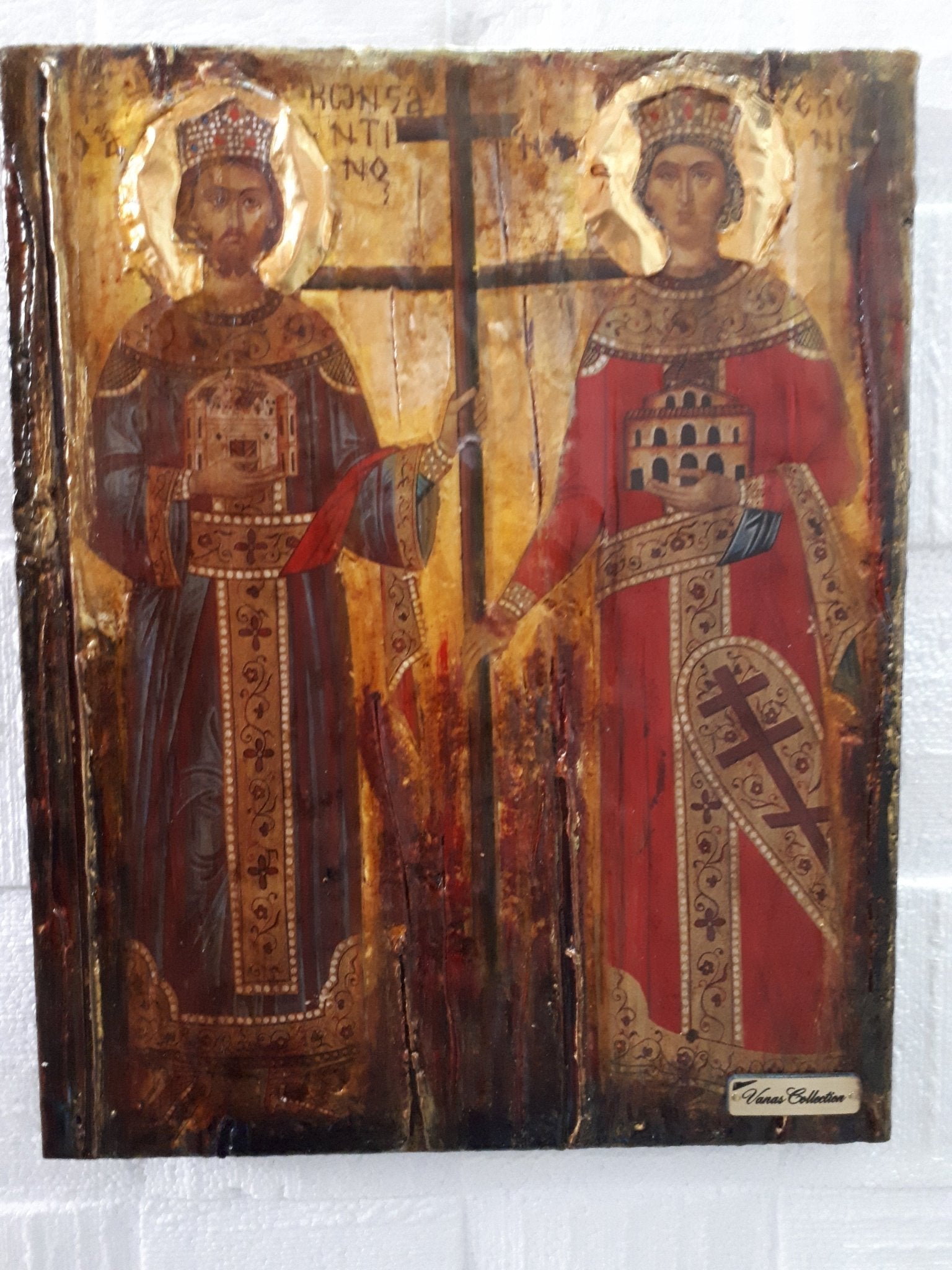Saint St. Constantine the Great & St.Helen Icon - Greek Orthodox Byzantine Icon - Vanas Collection