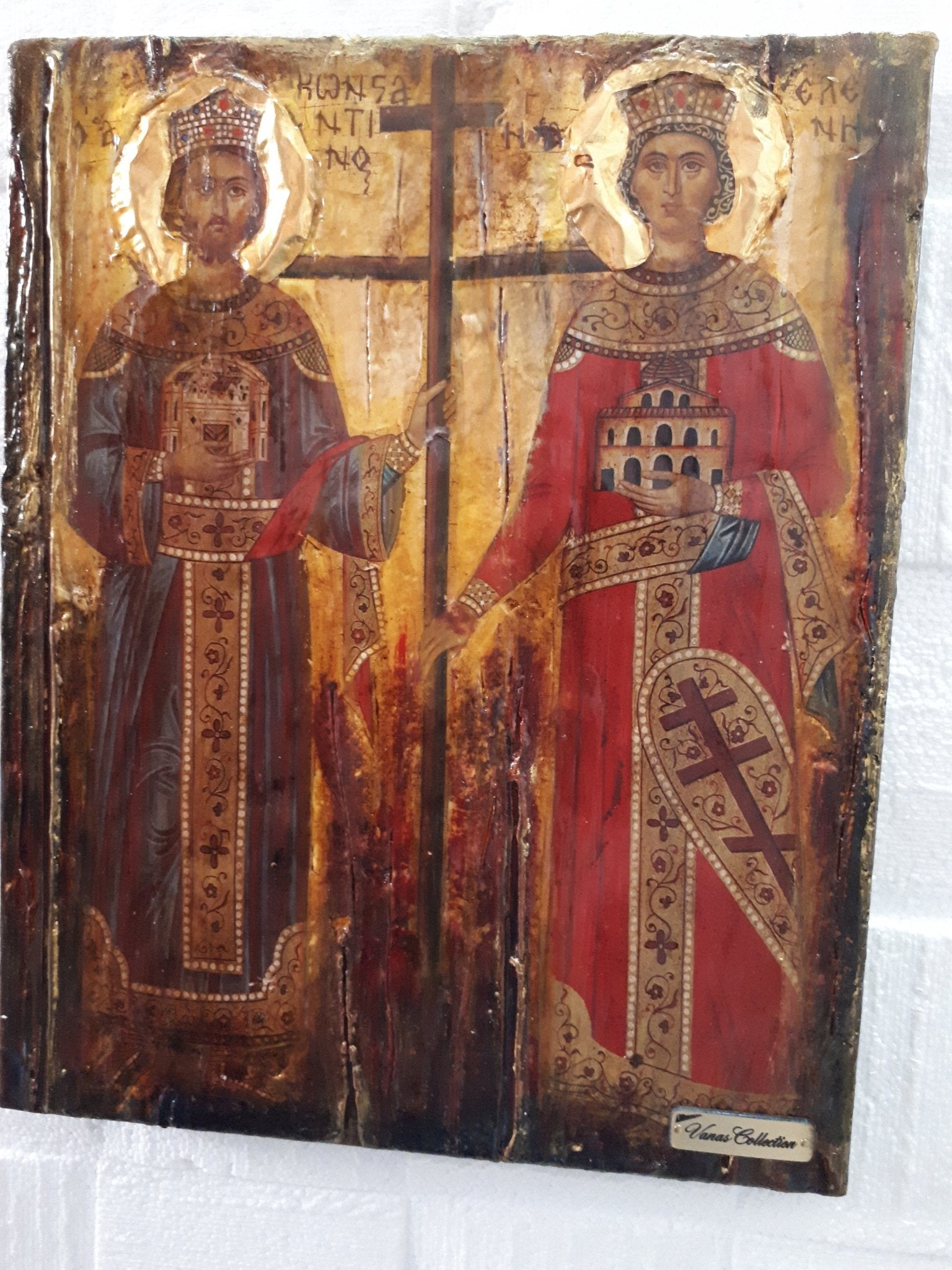 Saint St. Constantine the Great & St.Helen Icon - Greek Orthodox Byzantine Icon - Vanas Collection