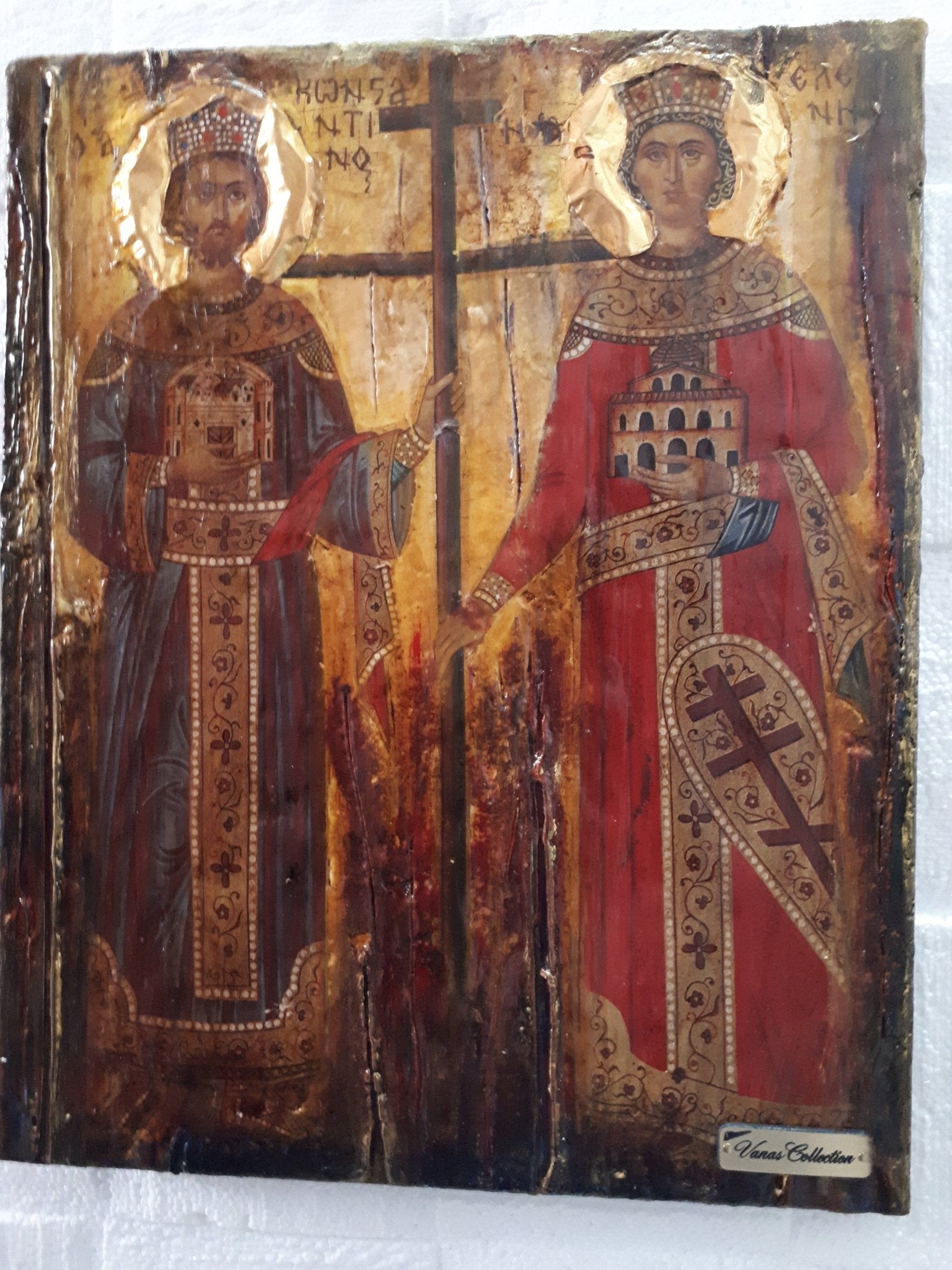 Saint St. Constantine the Great & St.Helen Icon - Greek Orthodox Byzantine Icon - Vanas Collection