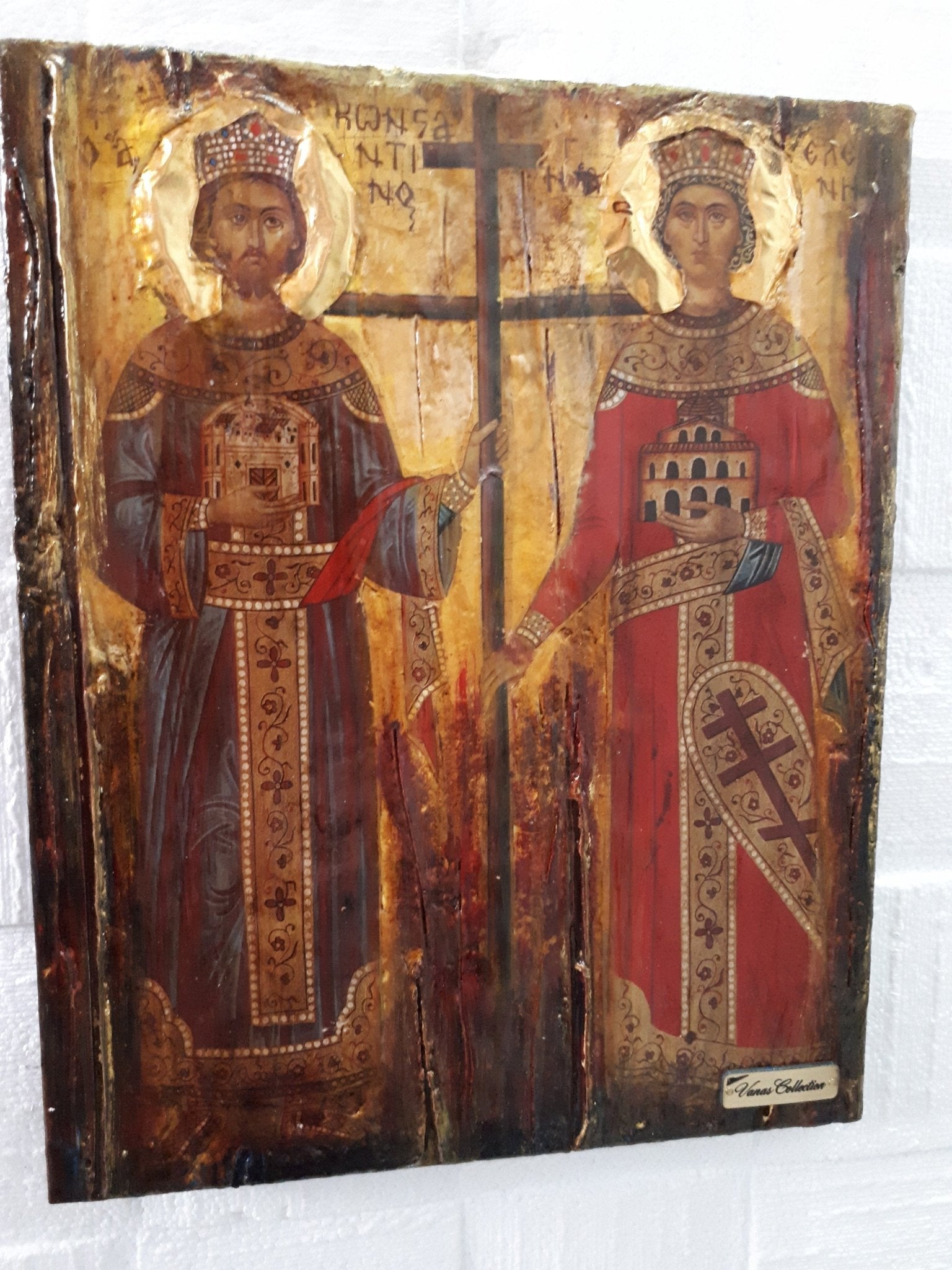 Saint St. Constantine the Great & St.Helen Icon - Greek Orthodox Byzantine Icon - Vanas Collection
