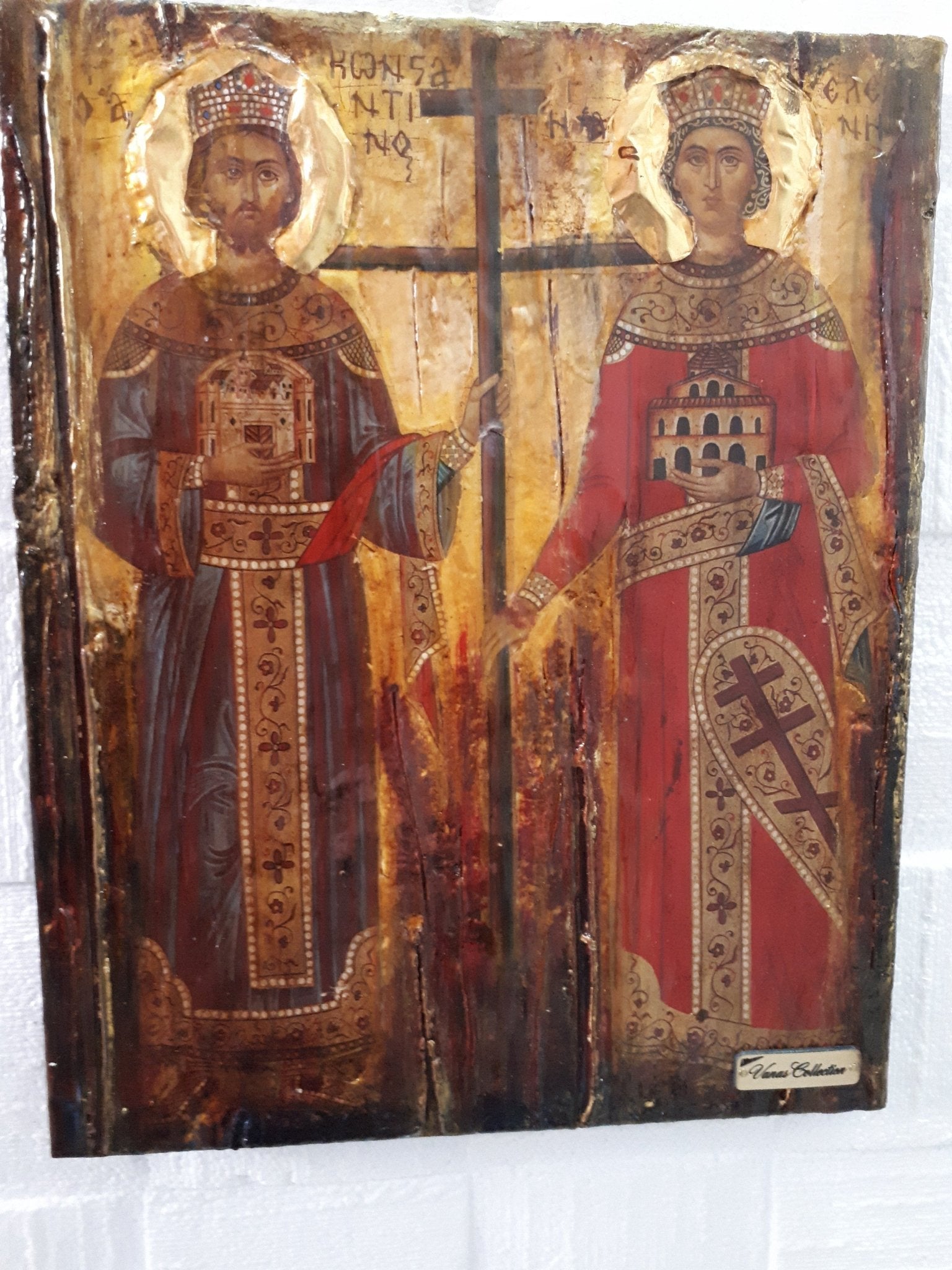 Saint St. Constantine the Great & St.Helen Icon - Greek Orthodox Byzantine Icon - Vanas Collection