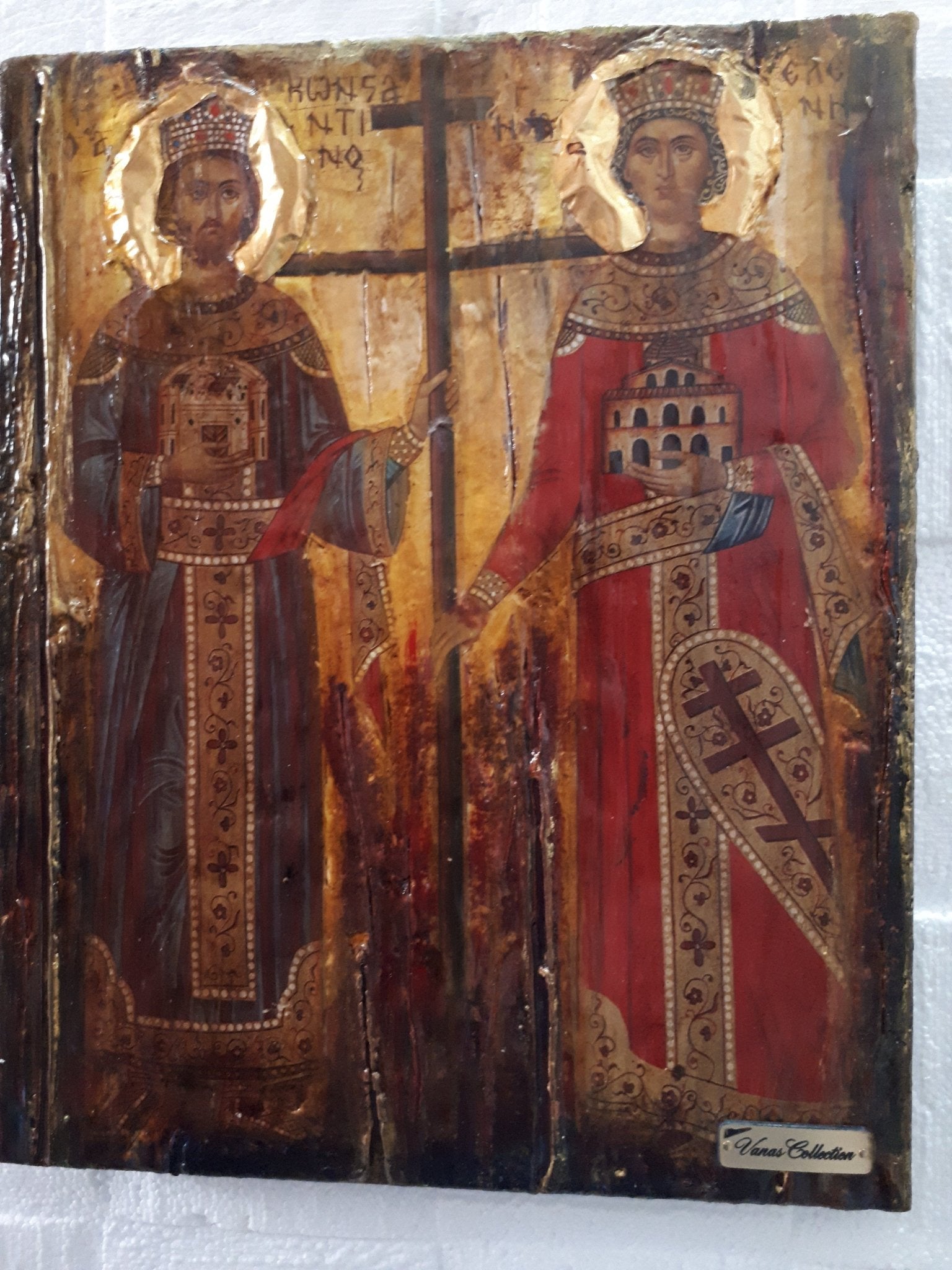 Saint St. Constantine the Great & St.Helen Icon - Greek Orthodox Byzantine Icon - Vanas Collection