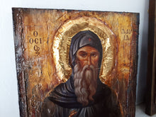 Load image into Gallery viewer, Saint St. David of Evia - Handmade Greek Byzantine Icon- Orthodox Russian Icon - Vanas Collection