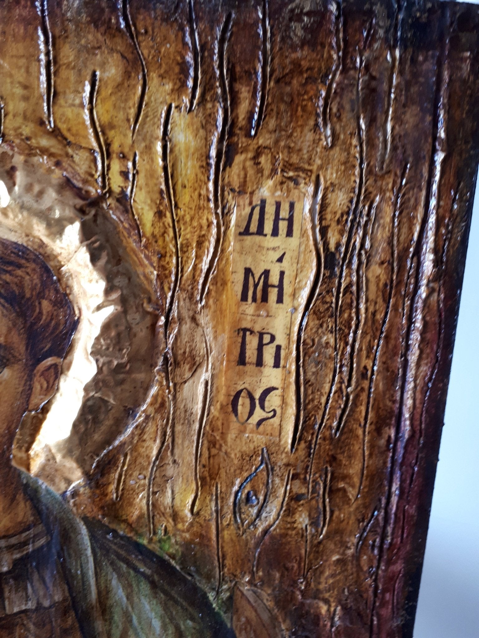 Saint St Dimitrios Demetrius Handmade Orthodox Icon Byzantine Rare Icons - Vanas Collection