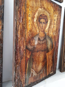 Saint St Dimitrios Demetrius Handmade Orthodox Icon Byzantine Rare Icons - Vanas Collection