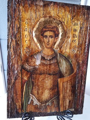 Saint St Dimitrios Demetrius Handmade Orthodox Icon Byzantine Rare Icons - Vanas Collection