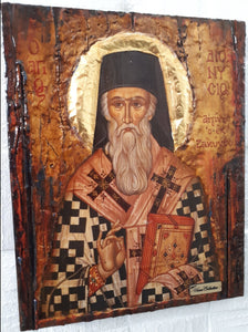 Saint St. Dionysius Dionysus of Zakynthos Aegina Icon-Greek Orthodox Russian Byzantine Icons - Vanas Collection