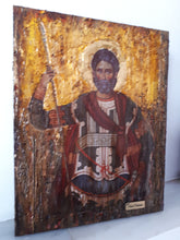 Load image into Gallery viewer, Saint St. Efstathios Rare Icon- Greek Religious Orthodox Icon Antique Style - Vanas Collection