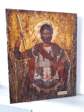 Load image into Gallery viewer, Saint St. Efstathios Rare Icon- Greek Religious Orthodox Icon Antique Style - Vanas Collection