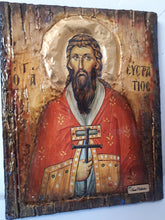 Load image into Gallery viewer, Saint St. Efstratios Greek Icon-Orthodox Russian Byzantine Christian Icons - Vanas Collection