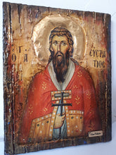 Load image into Gallery viewer, Saint St. Efstratios Greek Icon-Orthodox Russian Byzantine Christian Icons - Vanas Collection