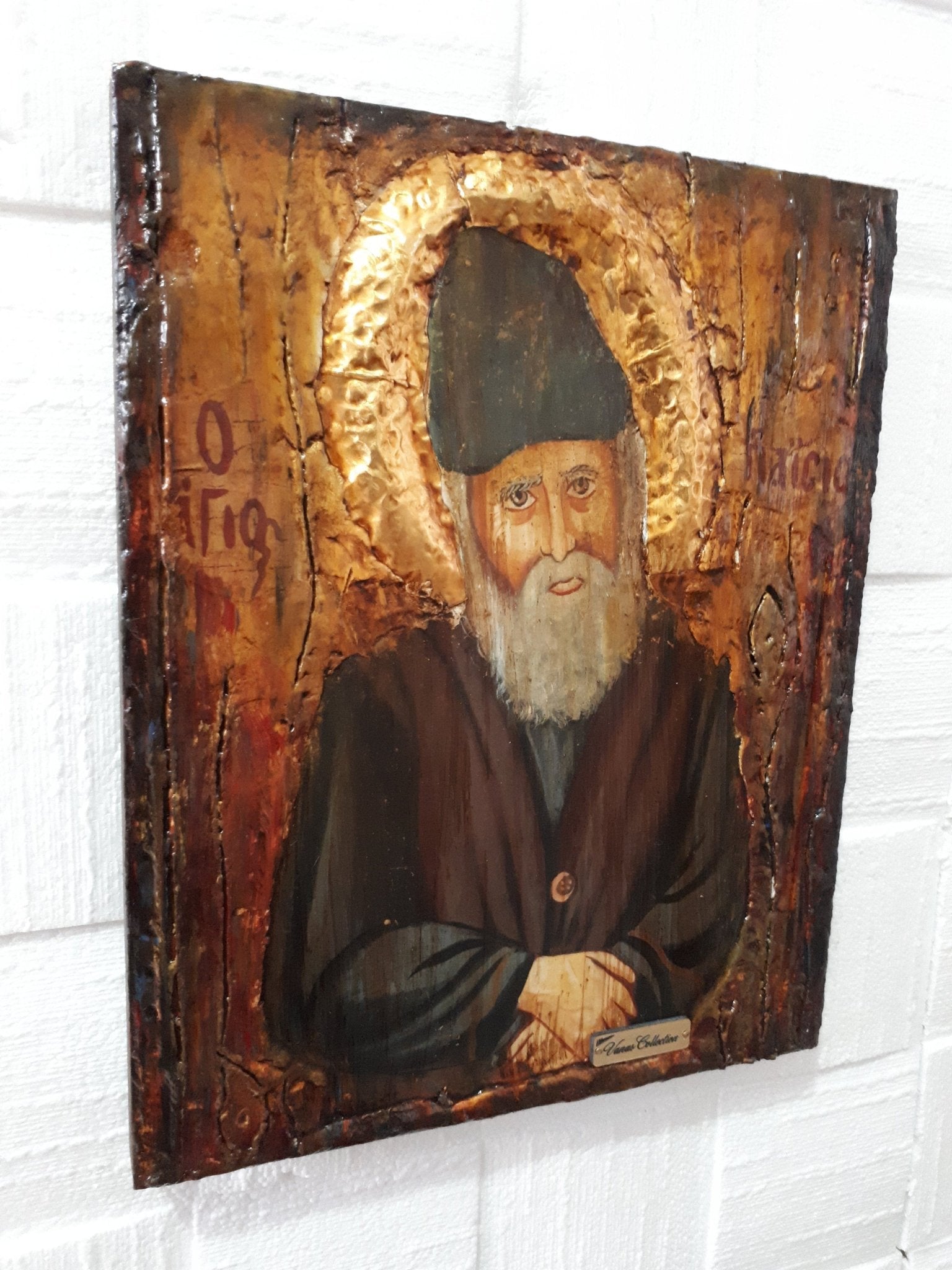 Saint St. Elder Paisios of Mount Athos Icon -Rare Orthodox Byzantine Greek Icons - Vanas Collection