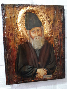 Saint St. Elder Paisios of Mount Athos Icon -Rare Orthodox Byzantine Greek Icons - Vanas Collection