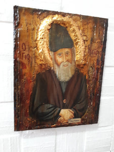 Saint St. Elder Paisios of Mount Athos Icon -Rare Orthodox Byzantine Greek Icons - Vanas Collection