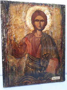 Saint St. Emmanuel Icon- Greek Orthodox Byzantine Antique Style Icons - Vanas Collection