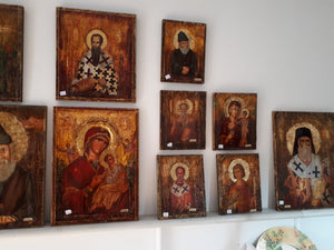 Saint St. Evdokia Rare Greek Orthodox & Christian Icon on Wood-Unique Handmade Icon - Vanas Collection