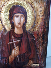 Load image into Gallery viewer, Saint St. Evdokia Rare Greek Orthodox &amp; Christian Icon on Wood-Unique Handmade Icon - Vanas Collection