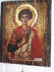 Saint St George Georgios Icon-Greek Orthodox Icon-Antique Style Icons - Vanas Collection