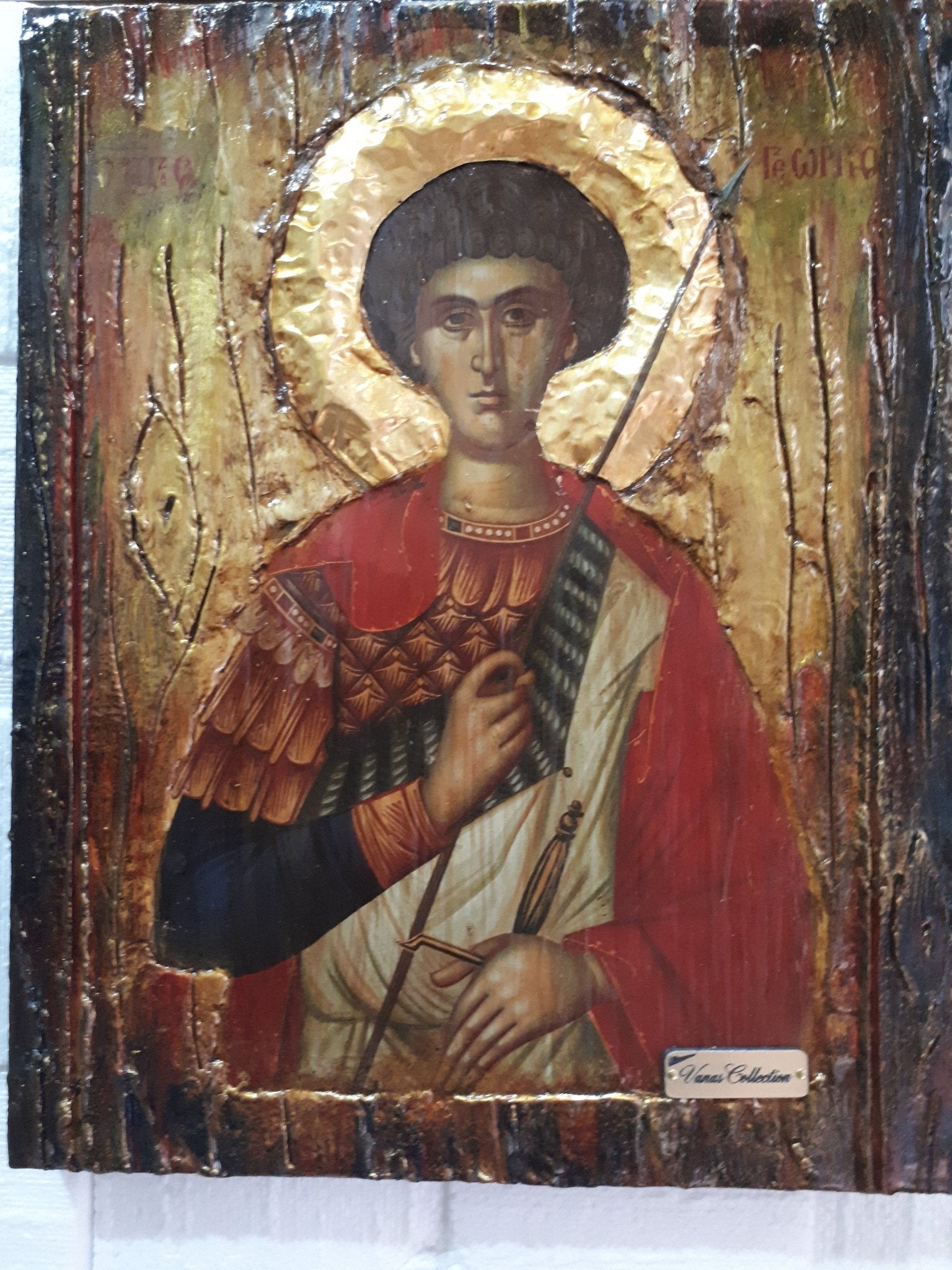 Saint St George Georgios Icon-Greek Orthodox Icon-Antique Style Icons - Vanas Collection